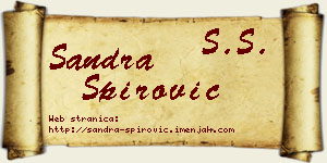 Sandra Špirović vizit kartica